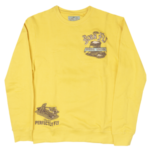 BORN FLY CREWNECK PALE YELLOW - 2302C4663