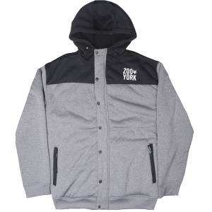 ZOO YORK LOGO SHERPA JACKET GREY MARLED - ZY30H60