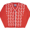 JOE COLLEGE SPORTS WOMENS KNIT CARDIGAN RED - JOECARDIGAN
