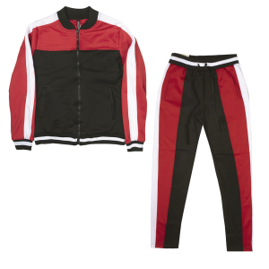 WOMEN'S AMERICAN BAZI TRACK SET RED/BLK - RJJ-7002 / RJK-7013