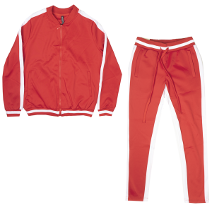 WOMEN'S AMERICAN BAZI TRACK SET RED/WHT - RJJ-7001 / RJK-7011