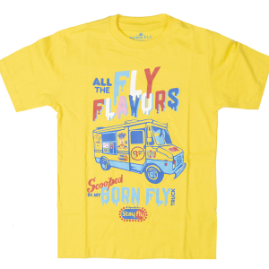 BORN FLY KIDS LOGO T-SHIRT YELLOW - B04C2713