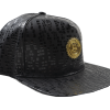 CAPITAL GAINS PATTERN STRAPBACK HAT BLACK - CG019