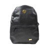 CAPITAL GAINS WEAVED LEATHER BACKPACK BLACK - CG009