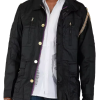 BLANCO LABEL LA COSA NUESTRA MEN'S MILITIA JACKET WITH CHAIN DETAIL BLACK - BL-6041