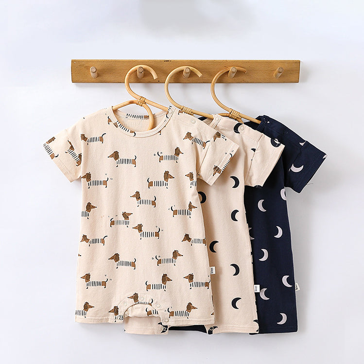 Baby Boys Cartoon Print Rompers Wholesale 24052221