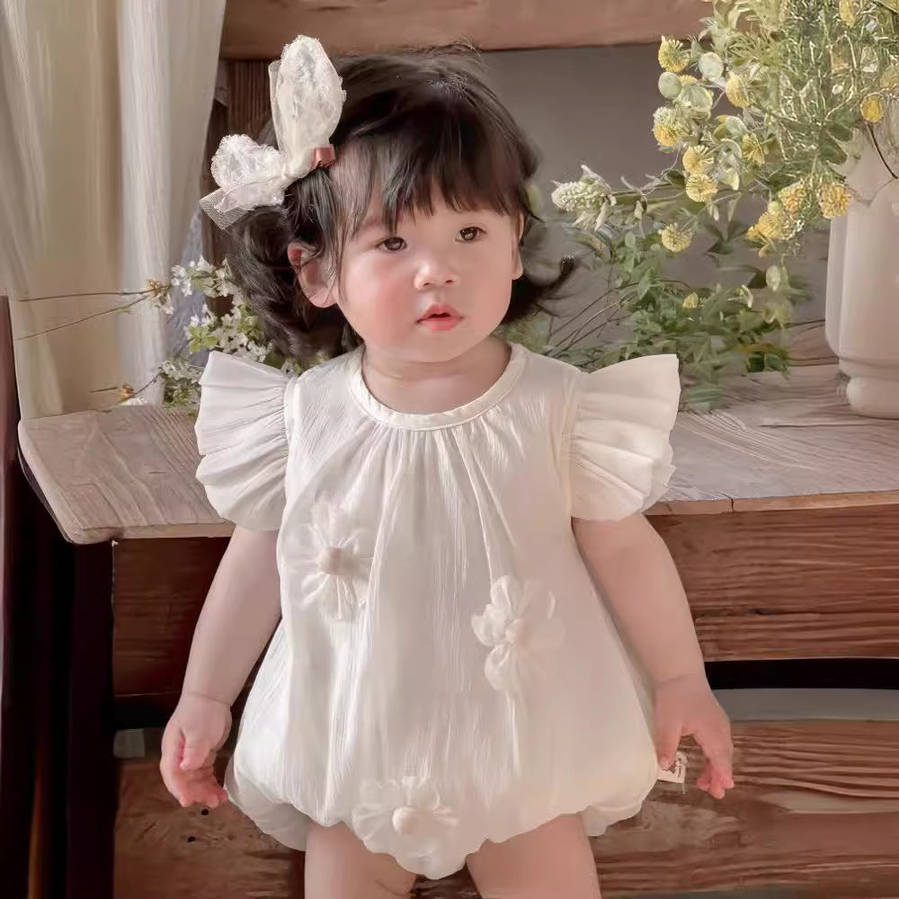 Baby Girls Flower Rompers Wholesale 240522289