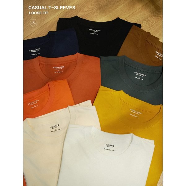 SIMWOOD  Summer New 100% Cotton White Solid T Shirt Men Causal O-neck Basic T-shirt Male High Quality Classical Tops 190449